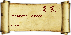 Reinhard Benedek névjegykártya
